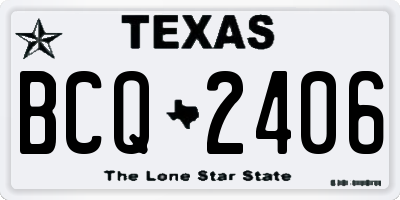 TX license plate BCQ2406