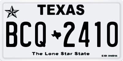 TX license plate BCQ2410