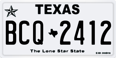 TX license plate BCQ2412