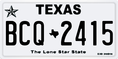 TX license plate BCQ2415