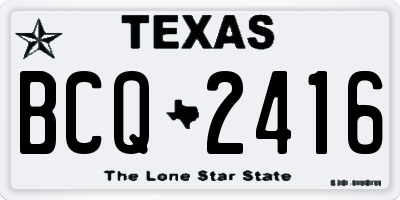 TX license plate BCQ2416