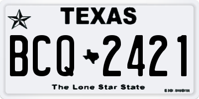 TX license plate BCQ2421
