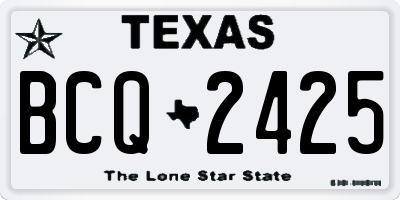 TX license plate BCQ2425