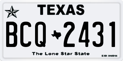 TX license plate BCQ2431