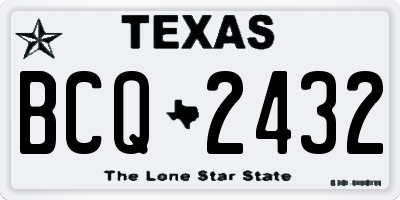TX license plate BCQ2432