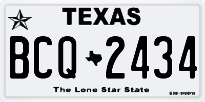 TX license plate BCQ2434