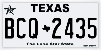 TX license plate BCQ2435