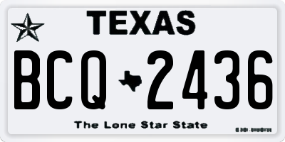 TX license plate BCQ2436