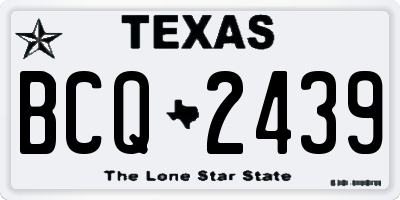 TX license plate BCQ2439