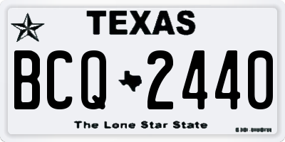 TX license plate BCQ2440