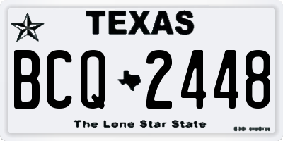TX license plate BCQ2448