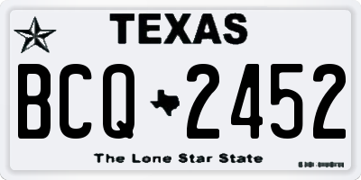 TX license plate BCQ2452