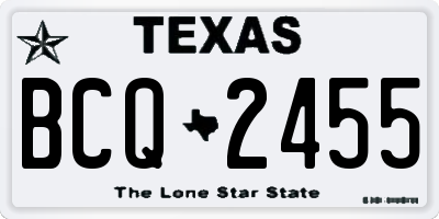 TX license plate BCQ2455
