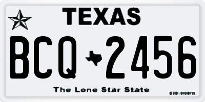 TX license plate BCQ2456