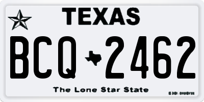 TX license plate BCQ2462