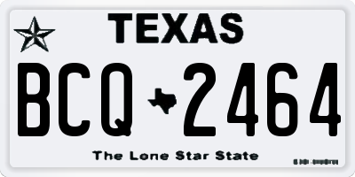 TX license plate BCQ2464