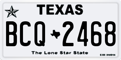 TX license plate BCQ2468