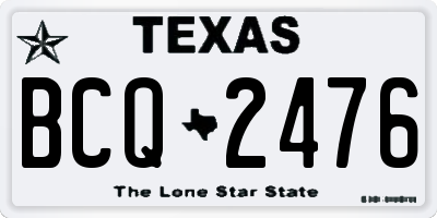 TX license plate BCQ2476
