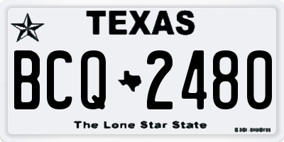 TX license plate BCQ2480
