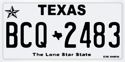 TX license plate BCQ2483
