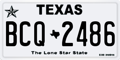 TX license plate BCQ2486