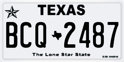 TX license plate BCQ2487