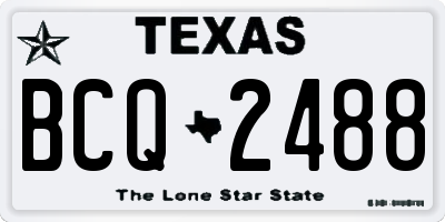 TX license plate BCQ2488