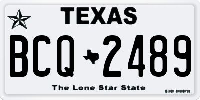 TX license plate BCQ2489