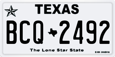 TX license plate BCQ2492
