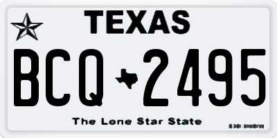 TX license plate BCQ2495
