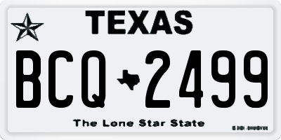 TX license plate BCQ2499