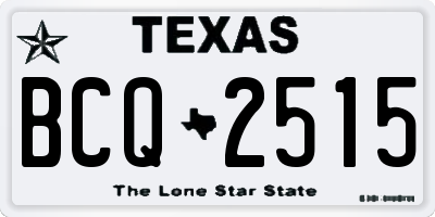TX license plate BCQ2515