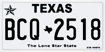 TX license plate BCQ2518