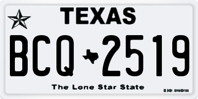 TX license plate BCQ2519