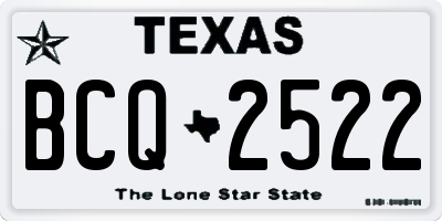 TX license plate BCQ2522