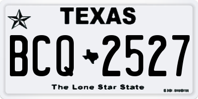 TX license plate BCQ2527