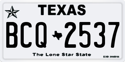TX license plate BCQ2537