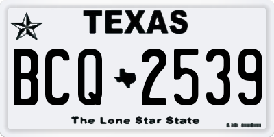 TX license plate BCQ2539