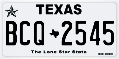 TX license plate BCQ2545
