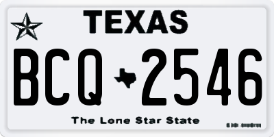 TX license plate BCQ2546