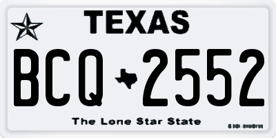 TX license plate BCQ2552