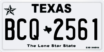 TX license plate BCQ2561