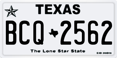TX license plate BCQ2562