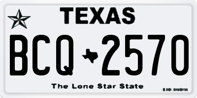 TX license plate BCQ2570