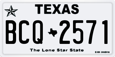 TX license plate BCQ2571