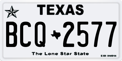 TX license plate BCQ2577