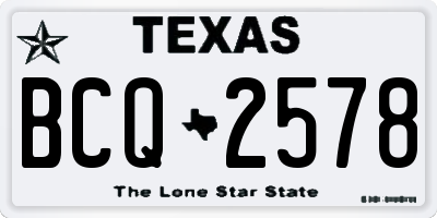 TX license plate BCQ2578