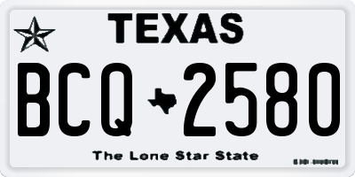 TX license plate BCQ2580