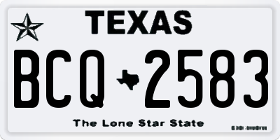 TX license plate BCQ2583