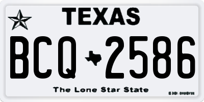 TX license plate BCQ2586